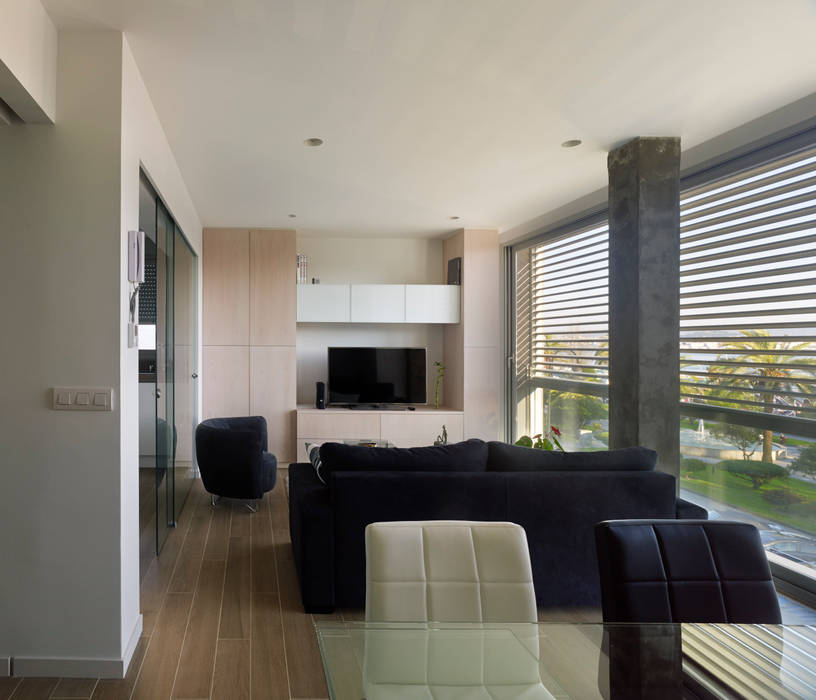 rehabilitación integral en Cangas, rodríguez + pintos arquitectos rodríguez + pintos arquitectos Modern living room