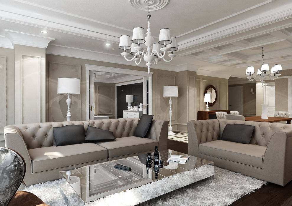 Апартаменты в Ялте, Rash_studio Rash_studio Eclectic style living room