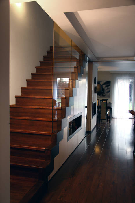 Wnętrza domu jednorodzinnego , ER DESIGN ER DESIGN Pasillos, vestíbulos y escaleras modernos