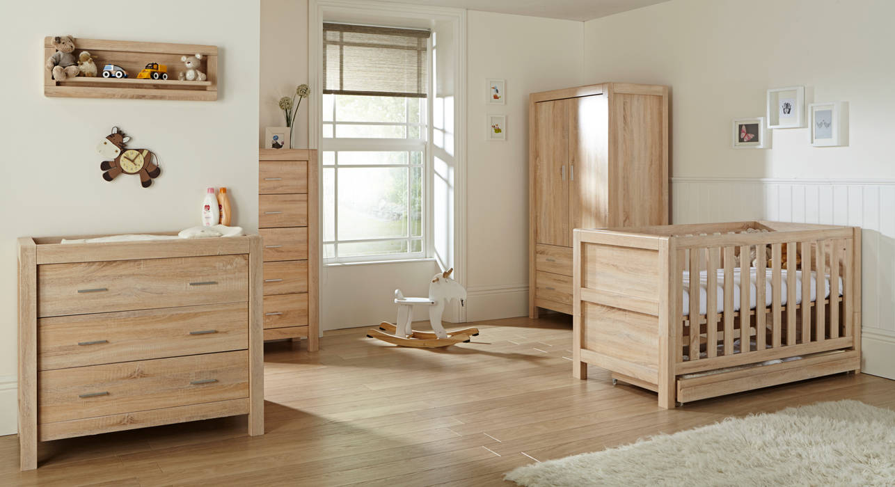 Milan 6 Piece Room Set - Reclaimed Oak Tutti Bambini Minimalist nursery/kids room Beds & cribs