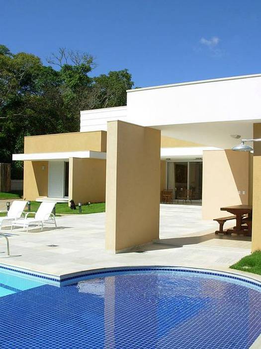 Residencia Barão Geraldo | Campinas/SP Vieitez Bernils Arquitetos Ltda. Casas modernas Céu,Mobiliário,Propriedade,Leve,Piscina,Azure,Prédio,Sombra,Iluminação,Retângulo