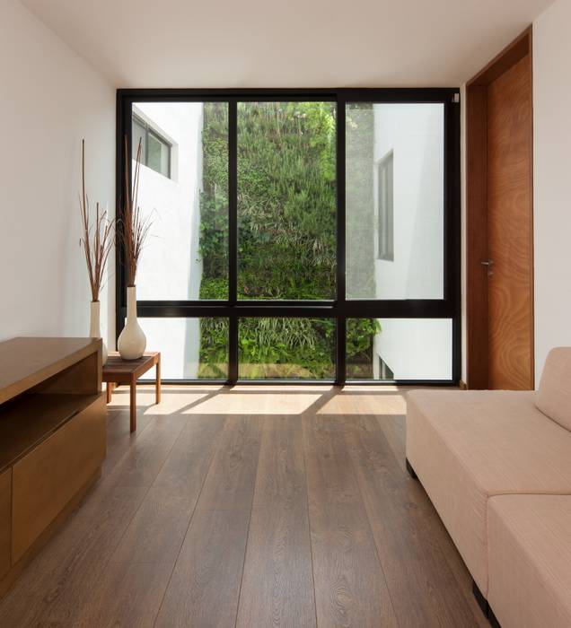 Casa Ming, LGZ Taller de arquitectura LGZ Taller de arquitectura Living room Engineered Wood Transparent