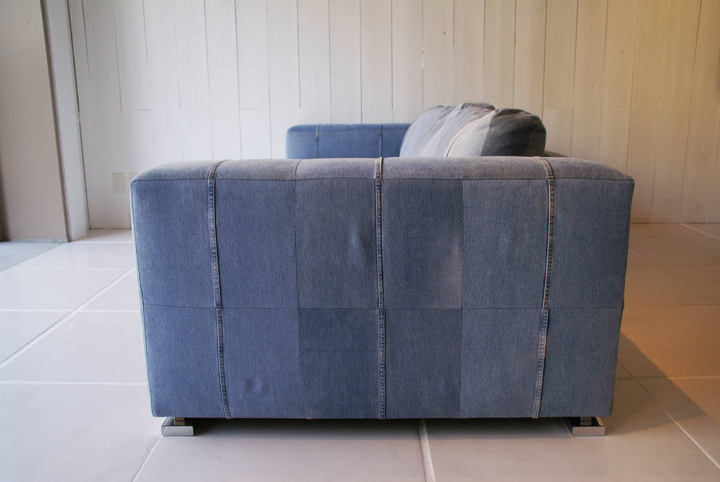 Safia Sofa Denim（サフィア デニム ソファ）, 株式会社 デュマイロジャパン 株式会社 デュマイロジャパン Гостиная в средиземноморском стиле Хлопок Красный Диваны и кресла