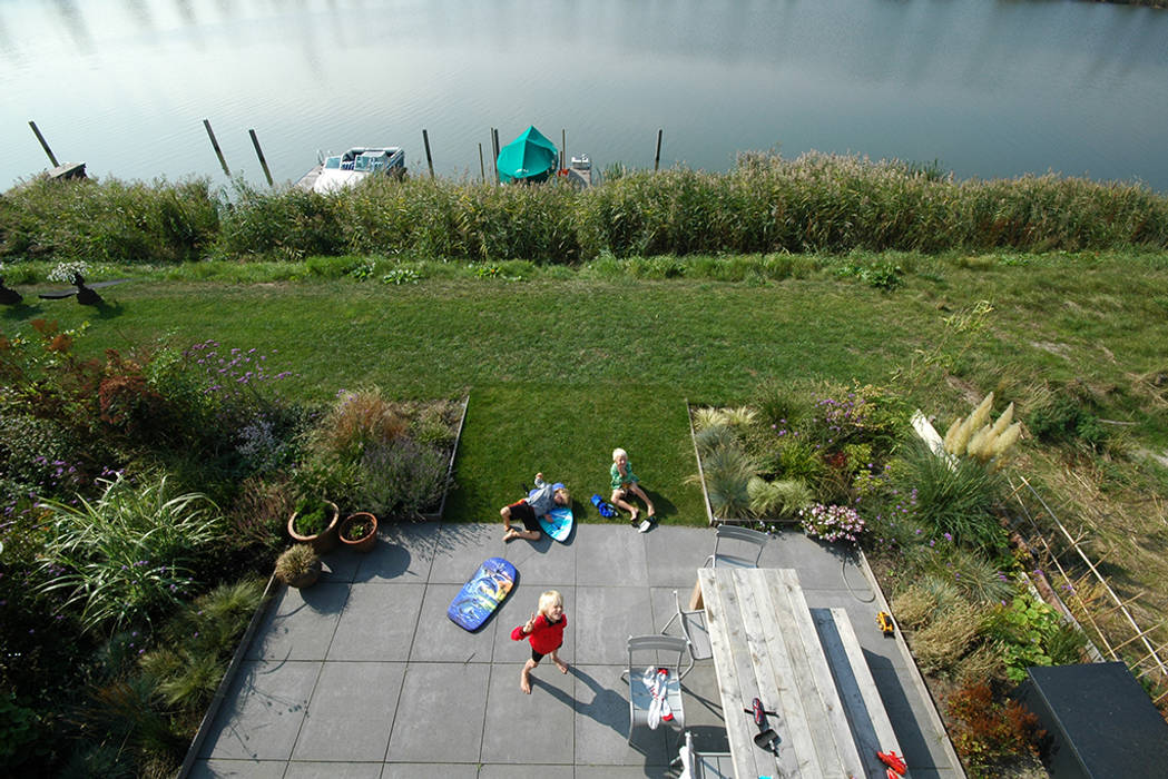 Villa de Waard Mensink, IJburg Amstrdam, KENK architecten KENK architecten Jardin moderne