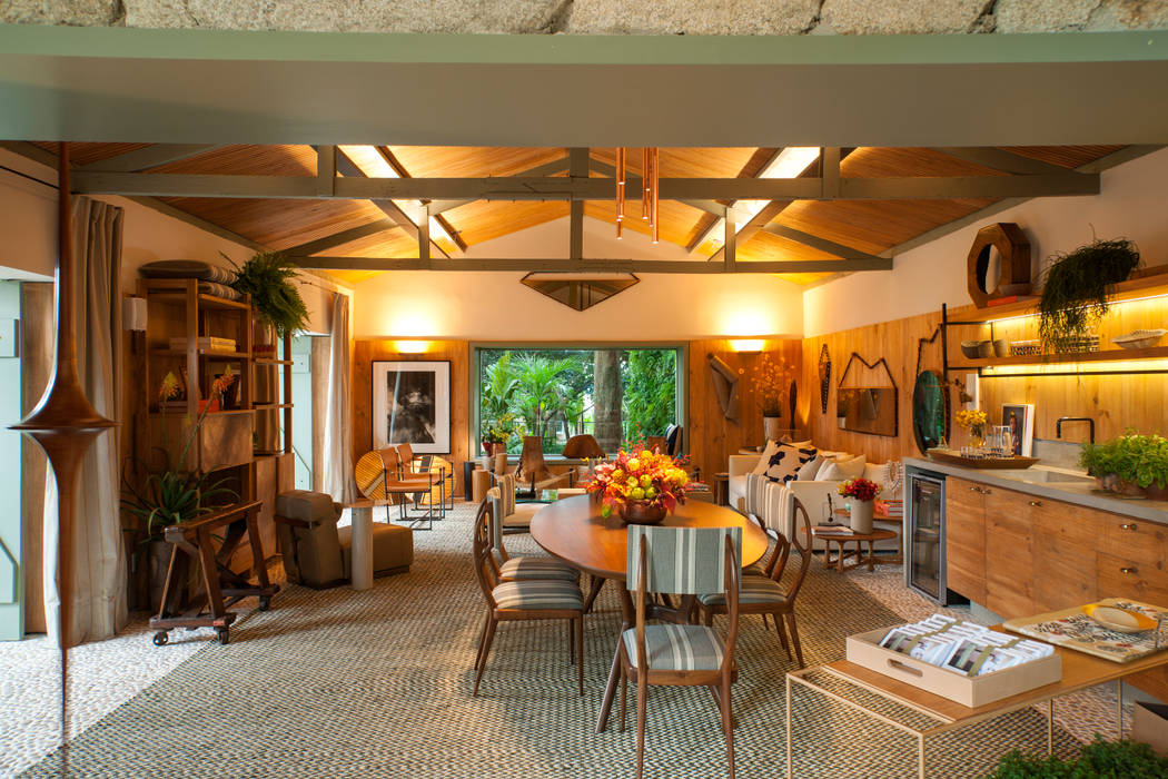 Casa Cor 2015/ A Casa da Gente, Marina Linhares Decoração de Interiores Marina Linhares Decoração de Interiores Tropical style dining room