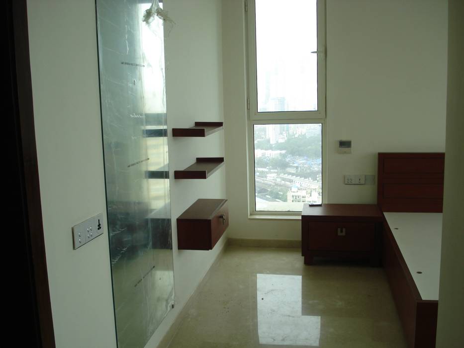 Private Apartment in Mumbai - 2300 sq. ft., DS DESIGN STUDIO DS DESIGN STUDIO Minimalist bedroom Bedside tables