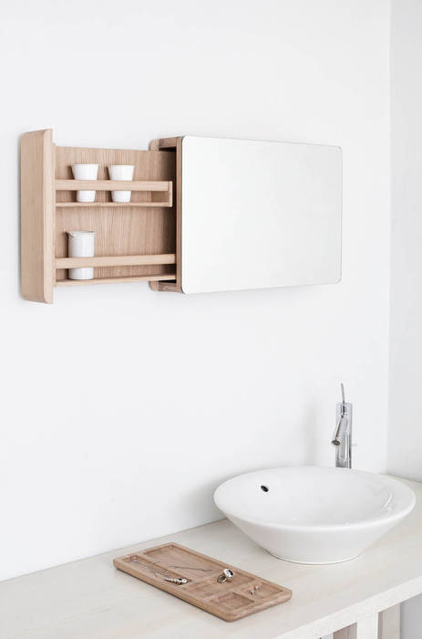 MB1 Bathroom cupboard Loft Kolasinski Skandynawska łazienka Lite drewno Wielokolorowy Meble do przechowywania