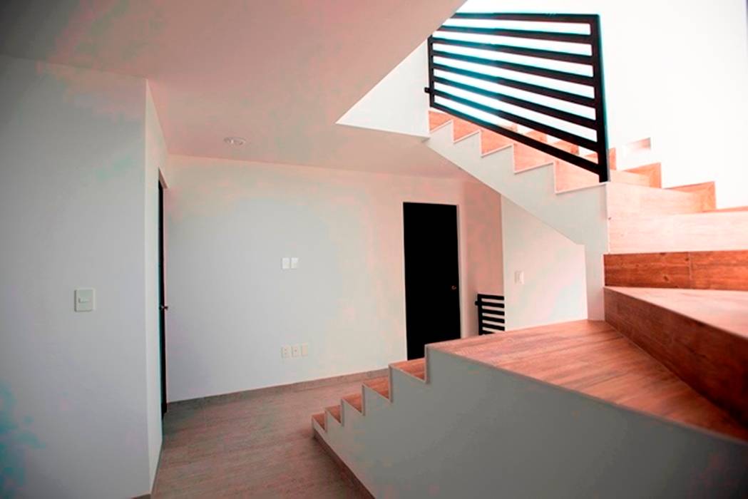 Casa Opuntia 11, Zibatá, El Marqués, Querétaro, JF ARQUITECTOS JF ARQUITECTOS Коридор, прихожая и лестница в стиле минимализм