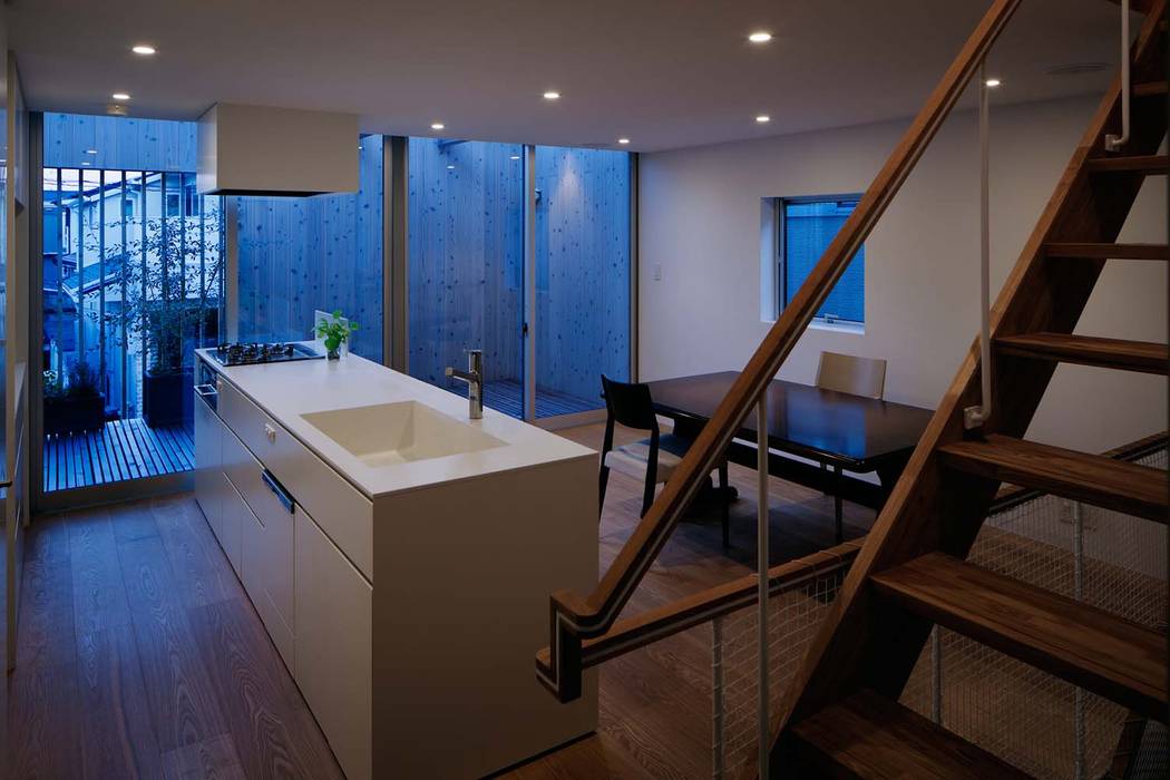 駒沢の家, ディンプル建築設計事務所 ディンプル建築設計事務所 Modern kitchen Marble
