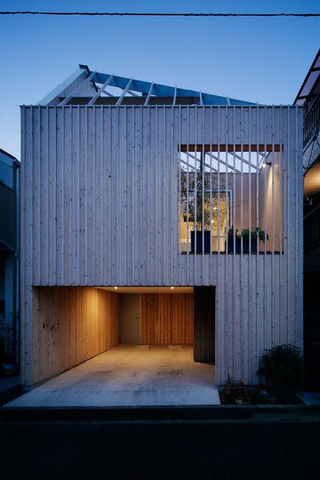 駒沢の家, ディンプル建築設計事務所 ディンプル建築設計事務所 Modern Houses Solid Wood Multicolored