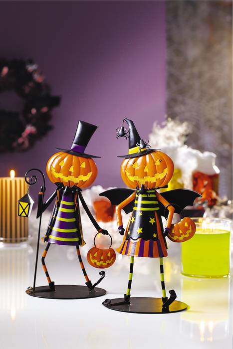 Jack & Jill Dancing Pumpkin Votive Holders PartyLite 客廳 配件與裝飾品