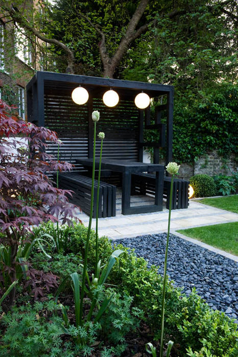 Pergola Earth Designs Moderner Garten Massivholz Mehrfarbig