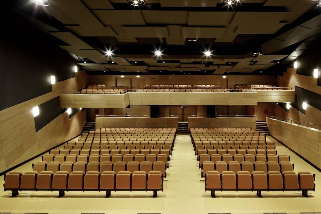 Paneles acústicos auditorio alfredo kraus salas multimedia de estilo