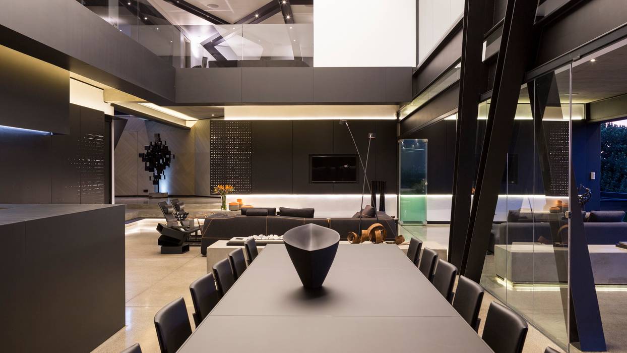 House in Kloof Road , Nico Van Der Meulen Architects Nico Van Der Meulen Architects Modern dining room
