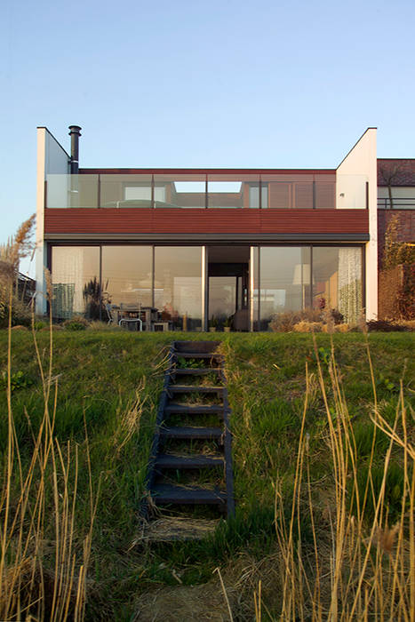 Villa de Waard Mensink, IJburg Amstrdam, KENK architecten KENK architecten Casas de estilo moderno
