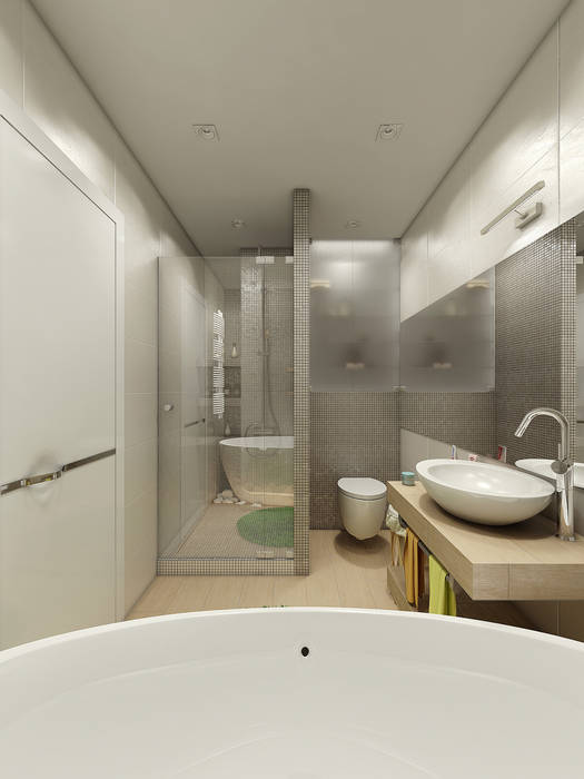 Дизайн-проект в ЖК Миргород, Details, design studio Details, design studio Eclectic style bathrooms