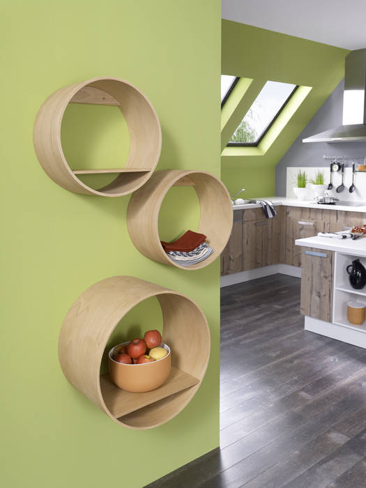 Flexi Tube Nature - Regalsystem, Kißkalt Designs Kißkalt Designs Cocinas de estilo ecléctico Madera Acabado en madera Estanterías y gavetas