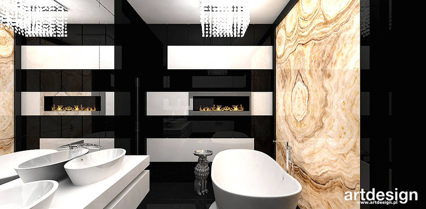 ANGEL WINGS | wnętrza luksusowego apartamentu, ARTDESIGN architektura wnętrz ARTDESIGN architektura wnętrz حمام