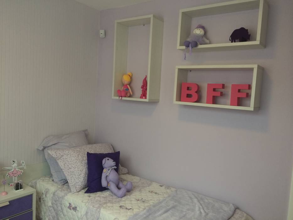 Quarto meninas Débora Campos Arquiteta Quarto infantil moderno