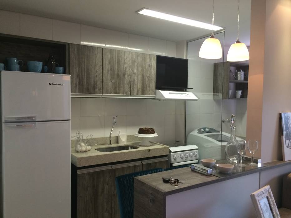 Apartamento decorado Porto Cruzeiro, Débora Campos Arquiteta Débora Campos Arquiteta Moderne keukens