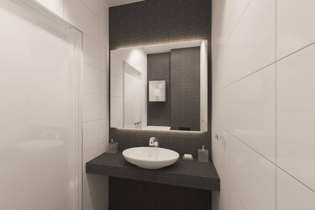Проектик холостяка, Ivantsov design studio Ivantsov design studio Ванная комната в стиле минимализм
