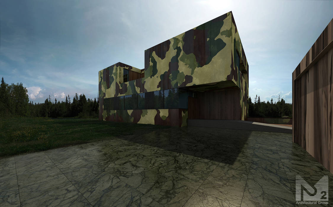 Camouflage house, ALEXANDER ZHIDKOV ARCHITECT ALEXANDER ZHIDKOV ARCHITECT Minimalist houses