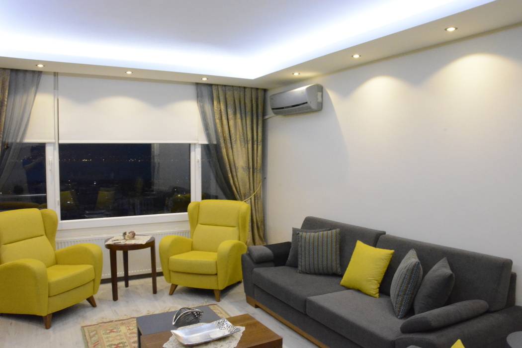 İzmir Mimkent'te Yeni Bir Yaşam Projesi, ACS Mimarlık ACS Mimarlık Modern Oturma Odası