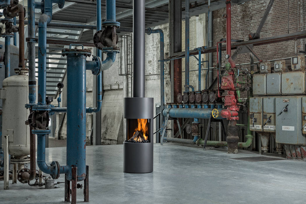 B.BLACK by boley, Boley Boley Ruang Keluarga Gaya Industrial Metal Fireplaces & accessories