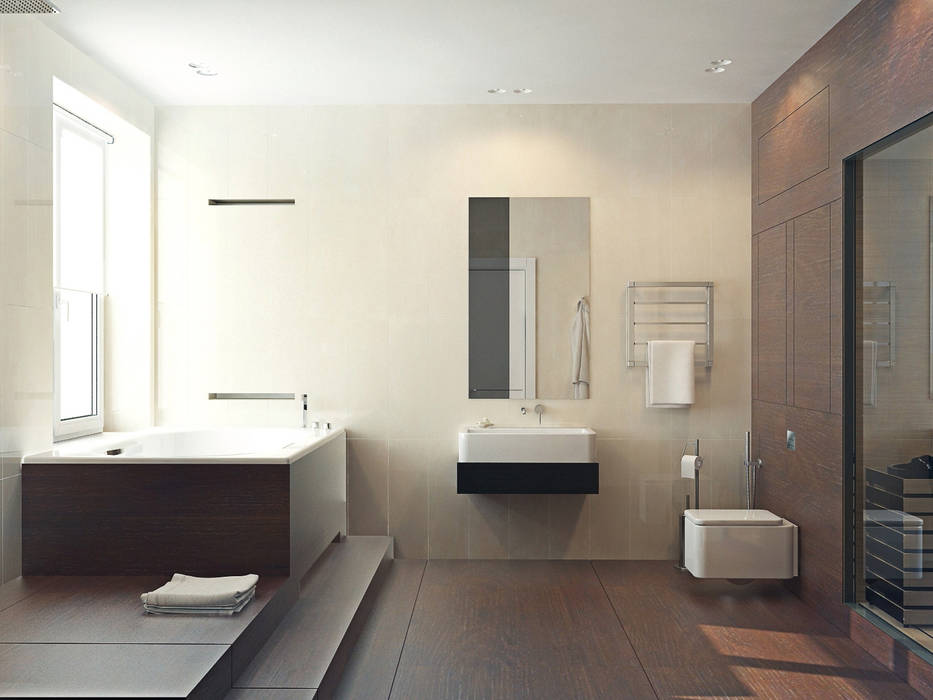 Японский минимализм, BIARTI - создаем минималистский дизайн интерьеров BIARTI - создаем минималистский дизайн интерьеров Ванная комната в стиле минимализм