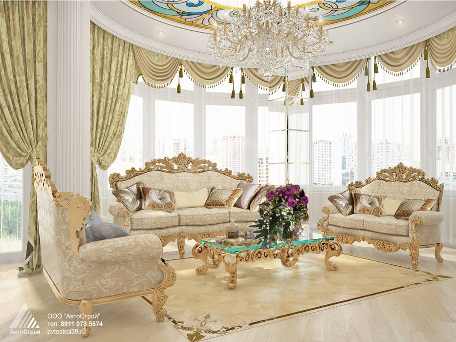 homify Classic style living room Silver/Gold