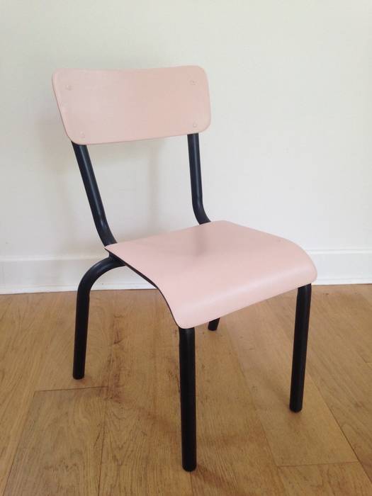 Chaise d'écolier rose argile Collector Chic Bureau moderne Tabourets