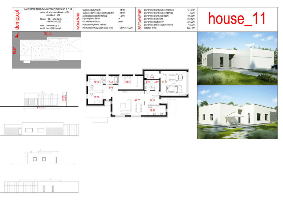 Karty projektów domów z www.dompp.pl homify