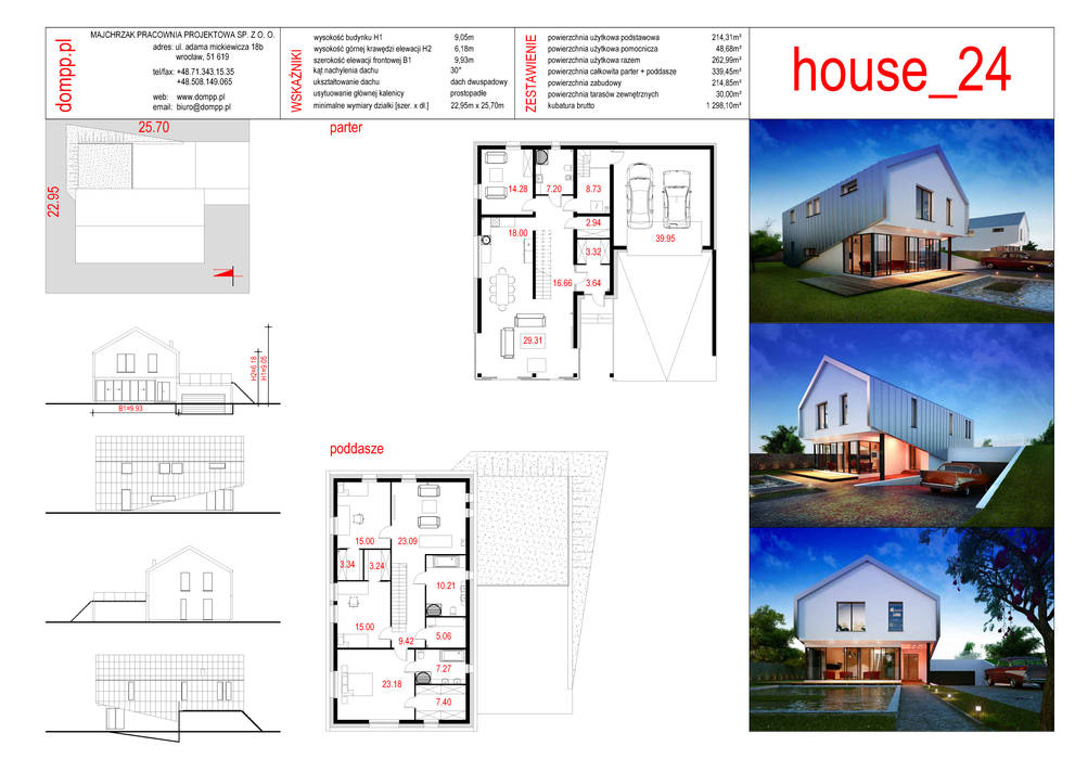 Karty projektów domów z www.dompp.pl homify