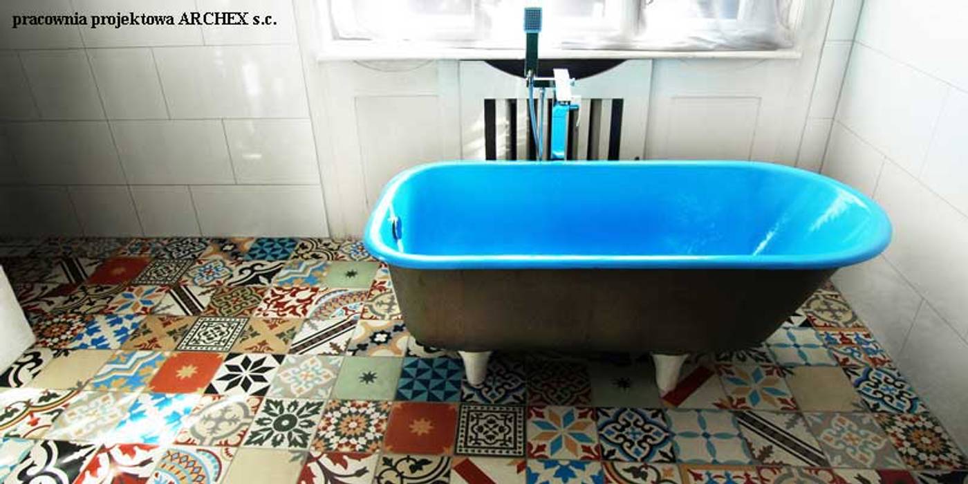Marokkaanse cementtegels van Articima - Patchwork, Articima Articima Mediterranean style bathrooms
