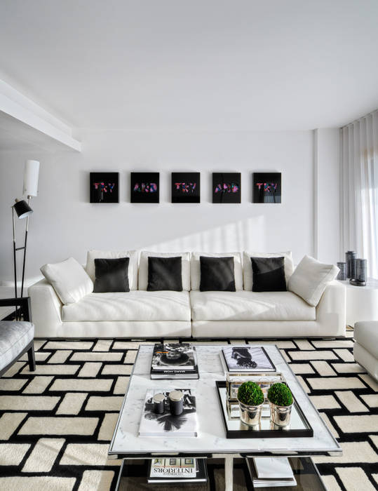 Apartamento Cascais, Silvia Costa | Arquitectura de Interiores Silvia Costa | Arquitectura de Interiores Modern Living Room