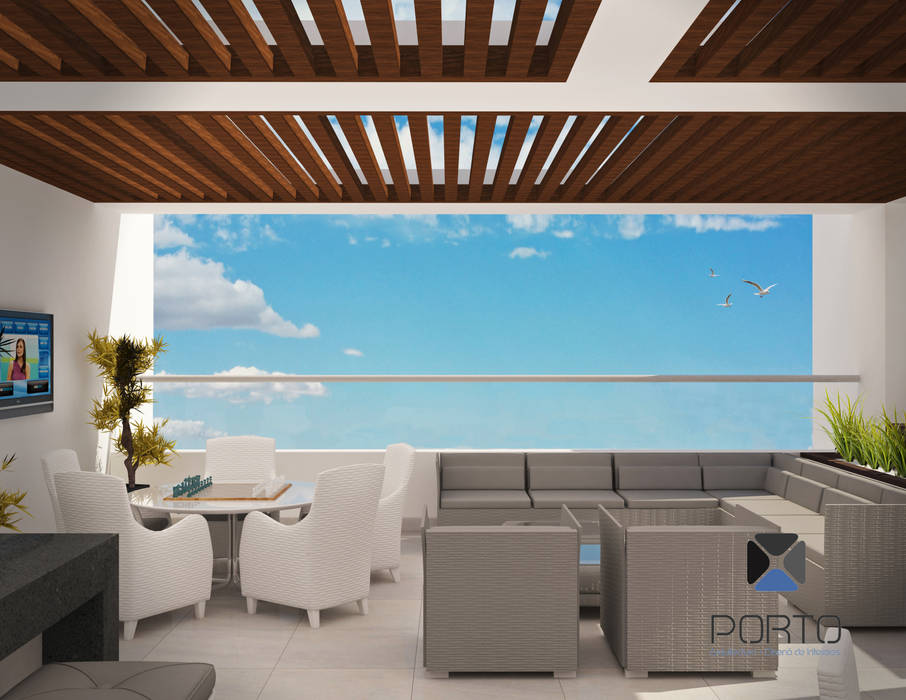 Proyecto "Penthouse Yucatan Country Club”, PORTO Arquitectura + Diseño de Interiores PORTO Arquitectura + Diseño de Interiores Terrace