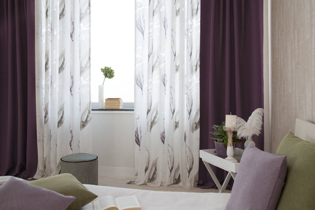 homify Вікна Текстильна Янтарний / Золотий Curtains & drapes