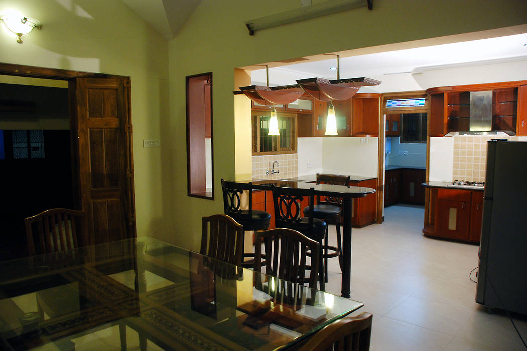 Krishnakumar Residence Interiors, dd Architects dd Architects Comedores de estilo clásico