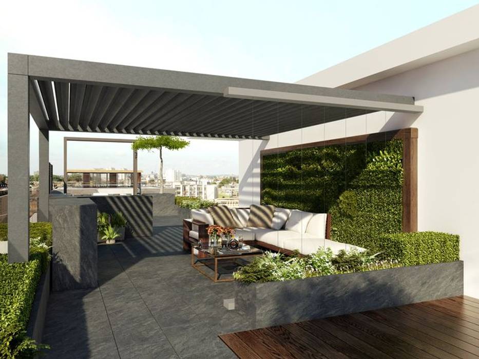 Chelsea Creek London Penthouse Roof Terrace (St George PLC) Aralia Commercial spaces آئرن / اسٹیل Commercial Spaces