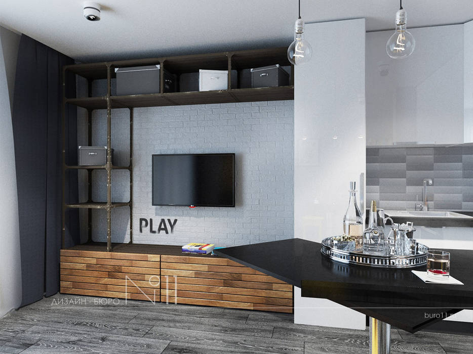 Industrial style living room by Дизайн-бюро № 11 Industrial