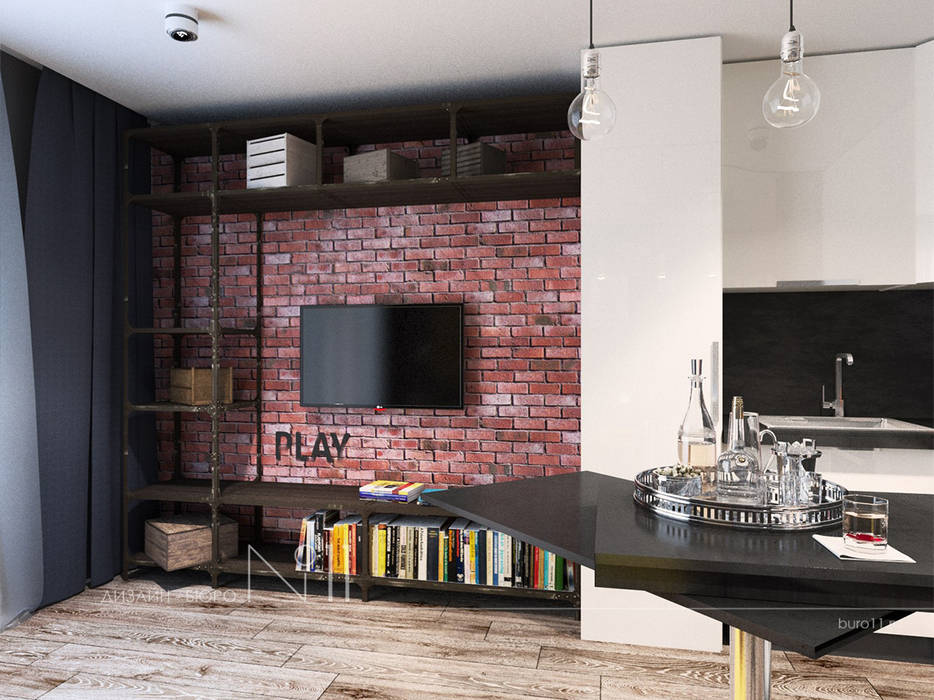 Industrial style living room by Дизайн-бюро № 11 Industrial
