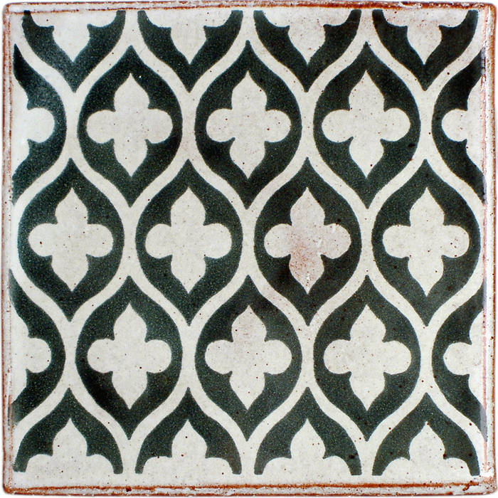 Reticulated Pattern in Dark Grey Deiniol Williams Ceramics Dinding & Lantai Gaya Country Keramik Tiles