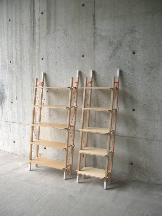 LADDER RACK - Single, abode Co., Ltd. abode Co., Ltd. ミニマルデザインの リビング 棚