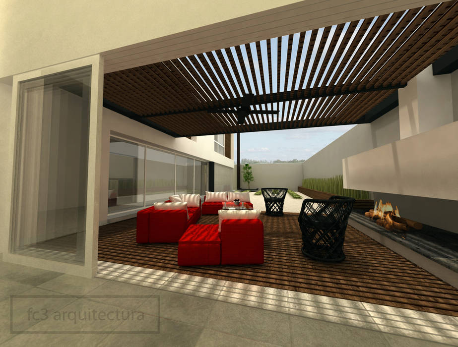 Casa en La herradura, fc3arquitectura fc3arquitectura Modern style balcony, porch & terrace