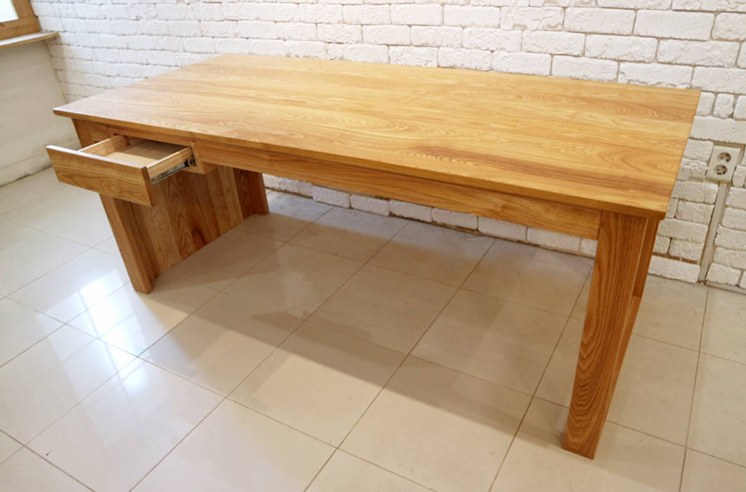 Ash family table, Design-namu Design-namu 컨트리스타일 다이닝 룸 테이블