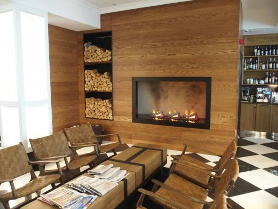 HOTEL LILLA ROBERTS, FINLAND, GlammFire GlammFire Salas de estar modernas Lareiras e acessórios