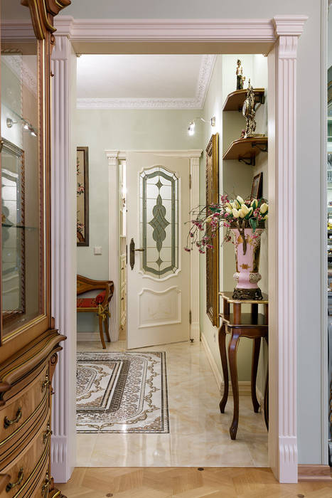 квартира на ВО, Галерный проезд д.5., Valeria Ganina Valeria Ganina Коридор, прихожая и лестница в классическом стиле