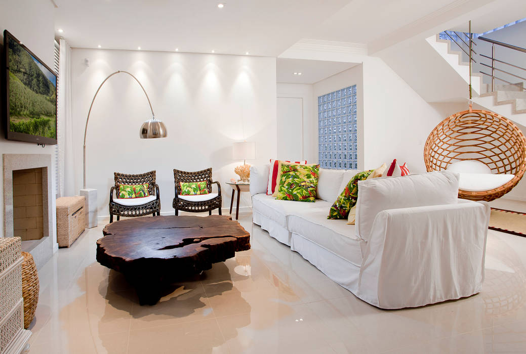 Luxo para Férias, Karla Silva Designer de Interiores Karla Silva Designer de Interiores ห้องนั่งเล่น