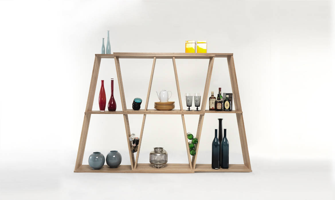 X2 SMART SHELF Wewood - Portuguese Joinery Casas ecléticas Madeira maciça Multicolor Acessórios e Decoração