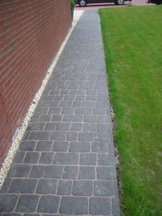 Cobblestone motief HV Betonvloeren BV Moderne balkons, veranda's en terrassen